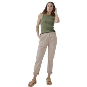 Pact Women's Woven Organic Cotton Twill Utility Jogger Tan, size M